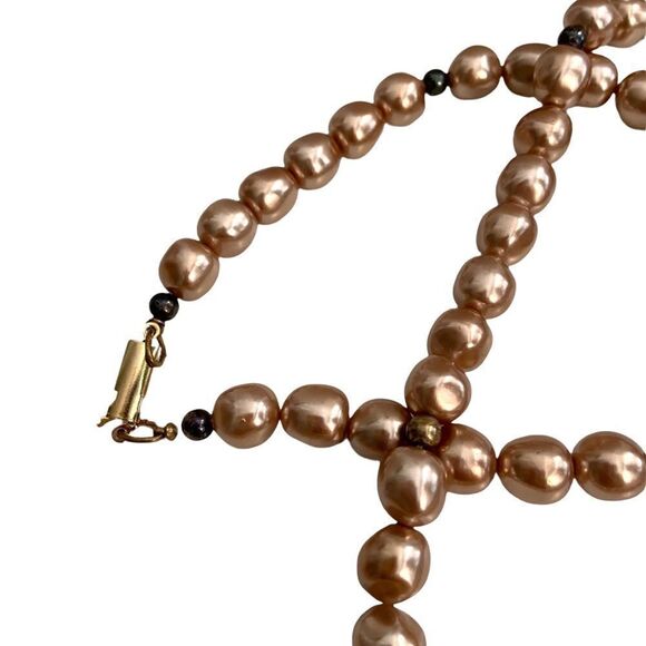 Golden Fashion Pearl Long Necklace - Picture 5 of 5